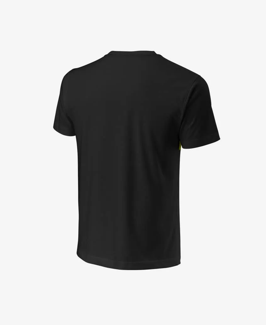 yoga clothing Wilson Script 14" Tech Tee - Black