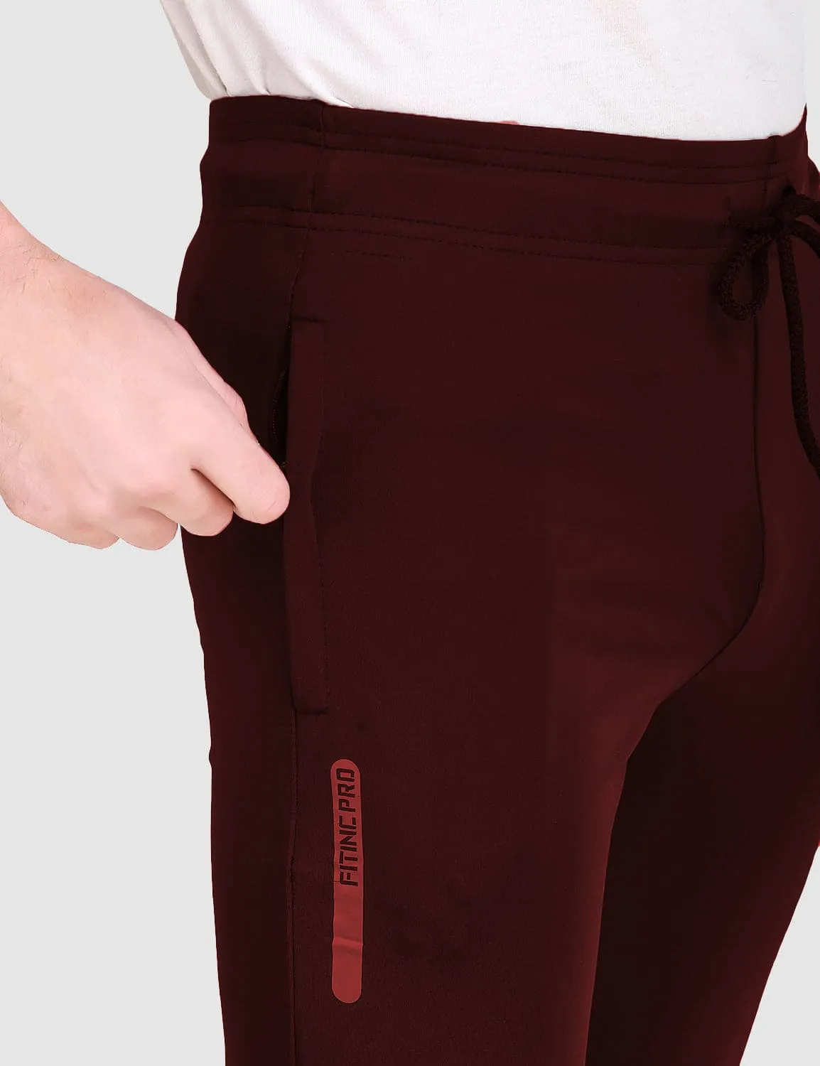 EcoFriendlyBlend Easy Layer Pro-Flex Slim Fit Track Pant - Maroon
