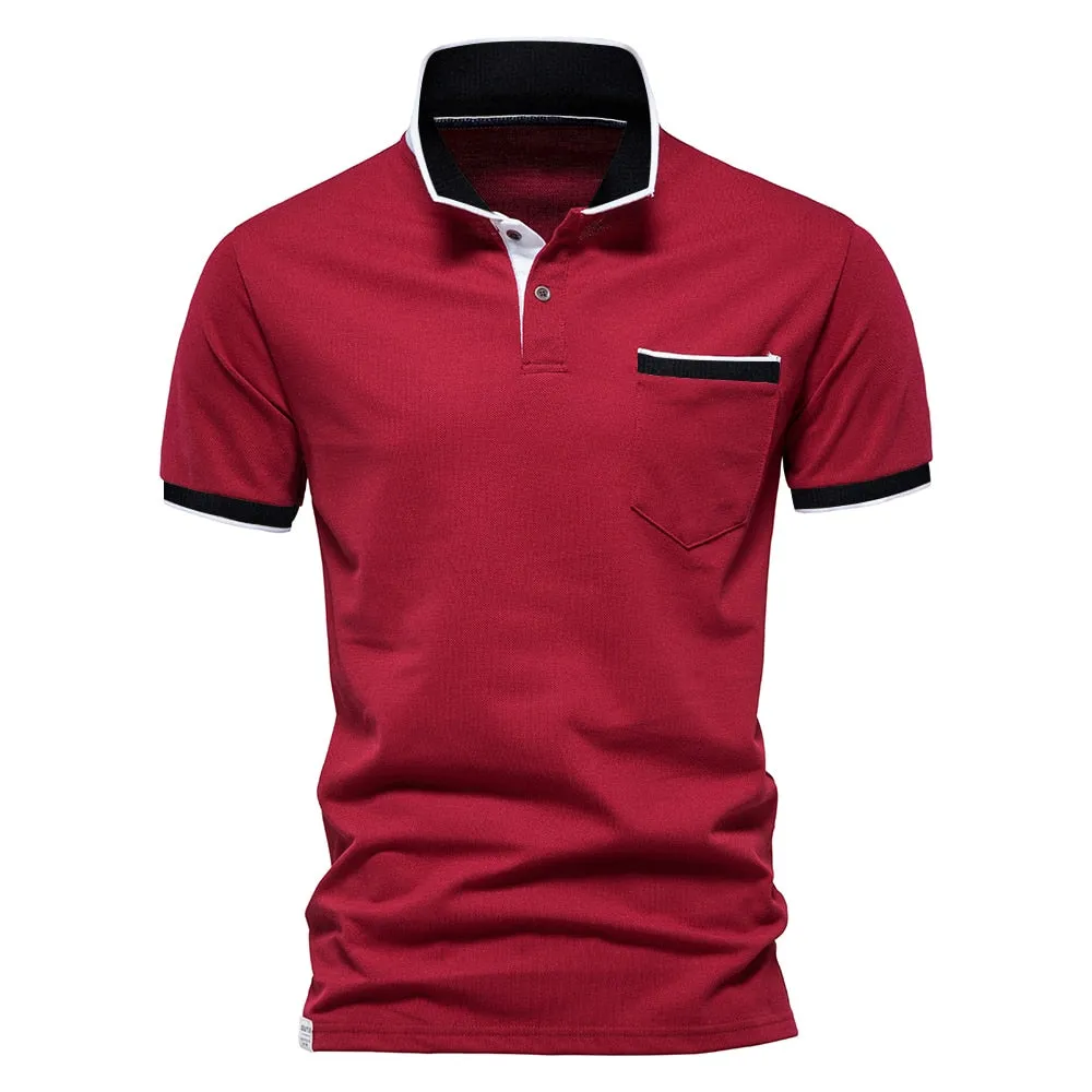 Breathable Weave West Louis? Brand Summer Cotton Casual Polo Shirt