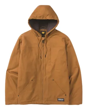 Lightweight Material TaglessDesign Caterpillar Mens Hooded Sherpa Lined Jacket
