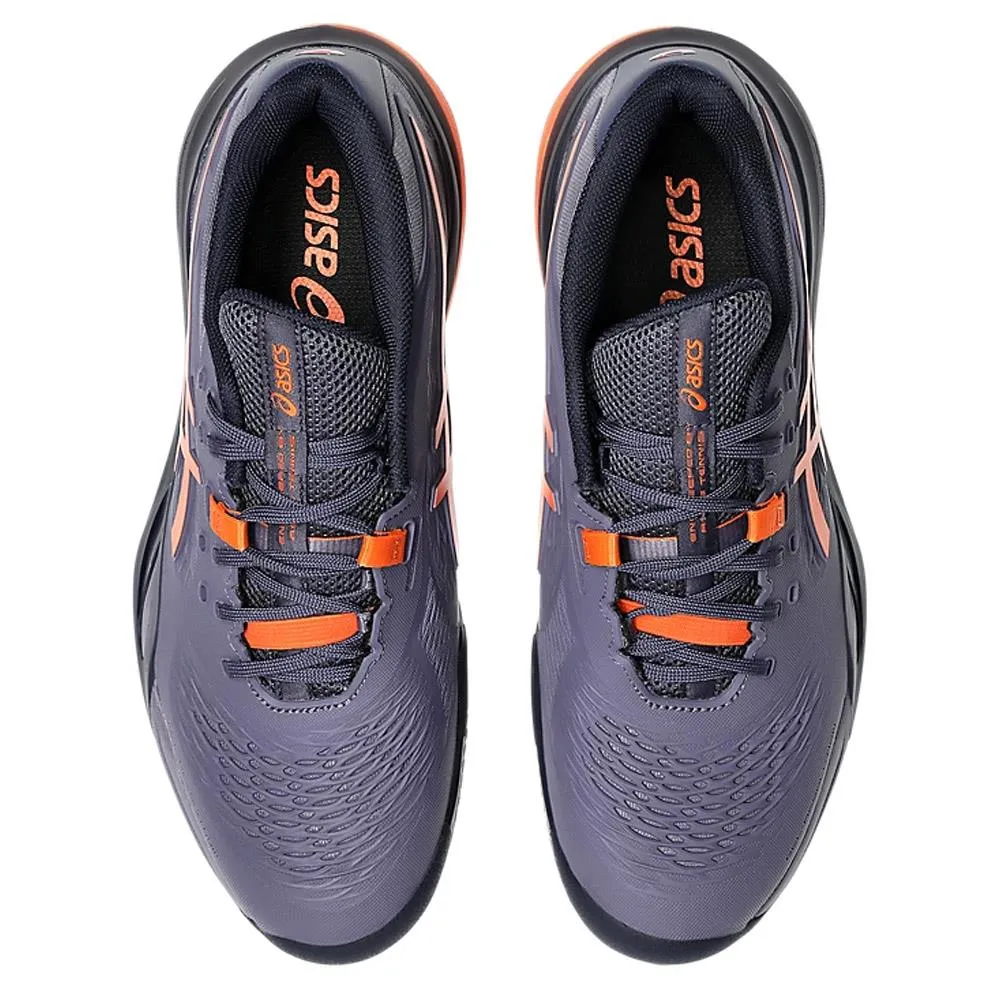 Asics Men's Gel-Resolution X - Clay - Greyish Purple/Nova Orange Breathable Linings Padded Tongue