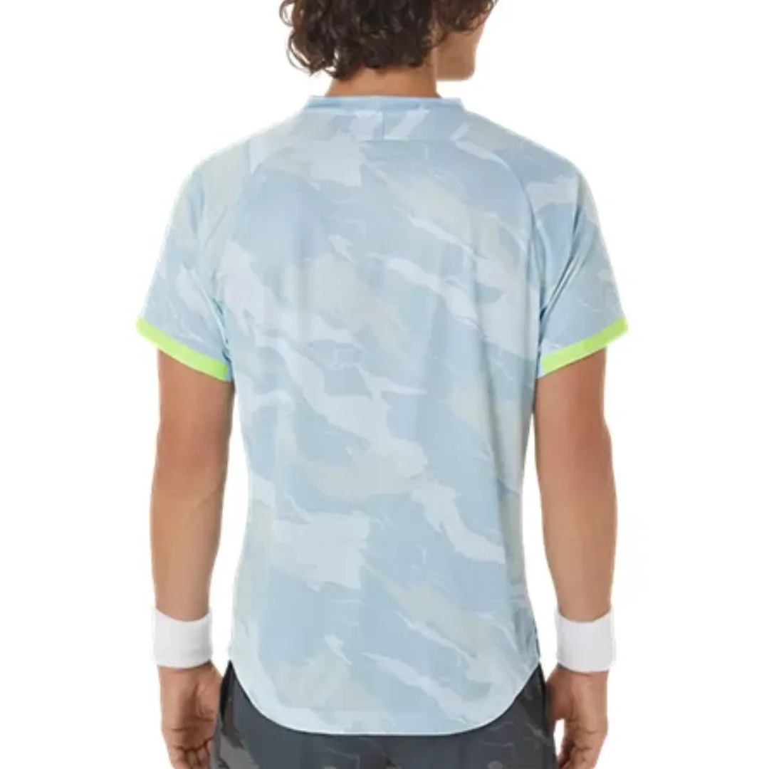 Asics Men Match Graphic SS Top - Soft Sky Soft & Smooth Perfect for Any Outfit