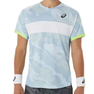 Asics Men Match Graphic SS Top - Soft Sky Cool Vibes Street Casual Look