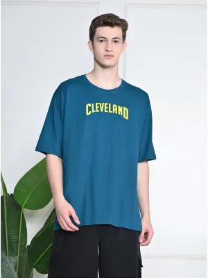 Everyday 100% Cotton Cleaveland T-shirt ?C Teal Easy Care Material Casual Flex