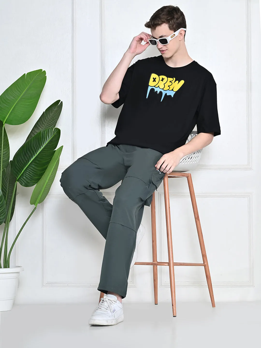 Breathable Essentials Everyday 100% Cotton Drew T-shirt ?C Black
