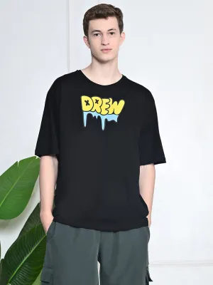 Soft and durable Everyday 100% Cotton Drew T-shirt ?C Black