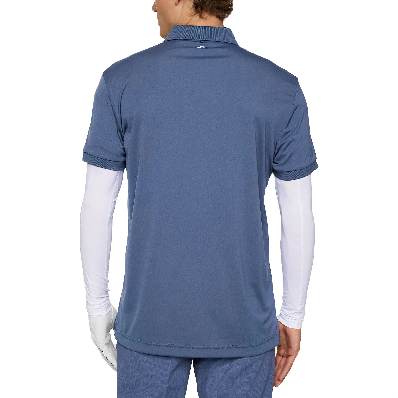 J.Lindeberg Tour Tech Regular Fit Golf Polo Shirt - Vintage Indigo Performance Ready