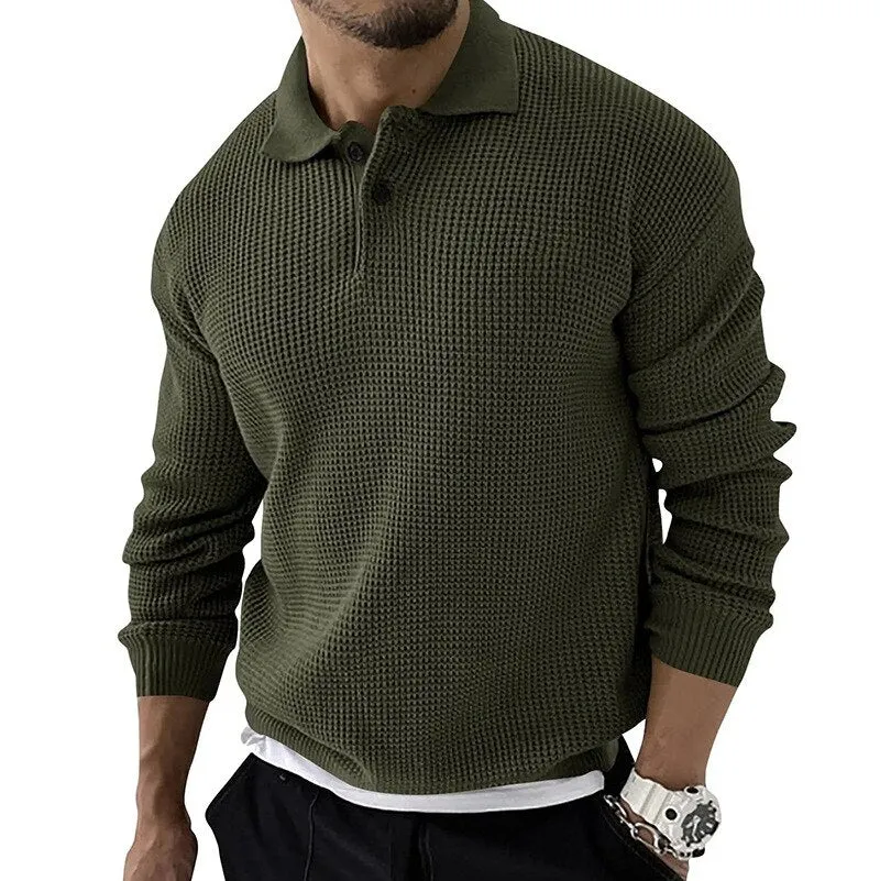 Trendy Jacket Recycled Fit West Louis? Knitted Lapel Casual Business Men Sweater