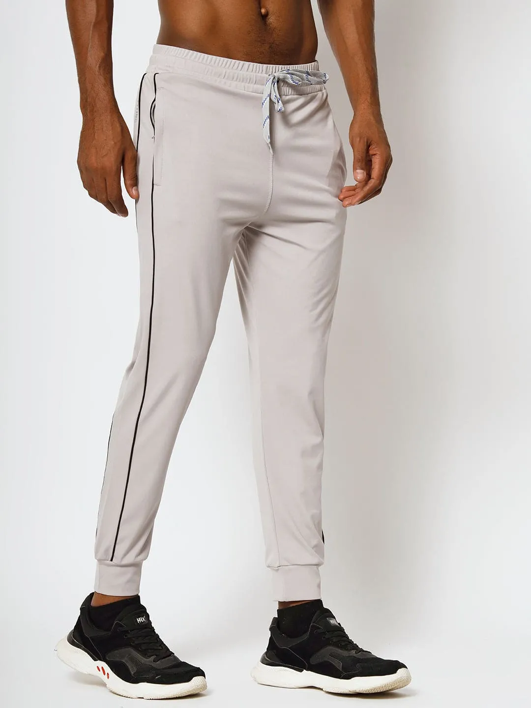 Tapered Jogger with Pockets - Light Grey Flexible Movement Anti Static Lining