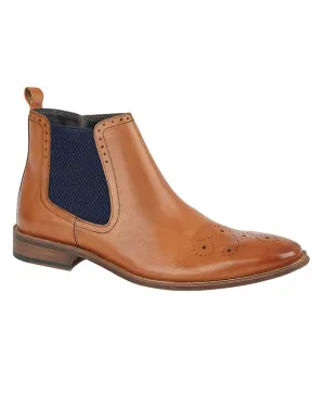 Roamers Mens Gusset Inside Zip Ankle Boots Contoured Footbed Ocean Walk