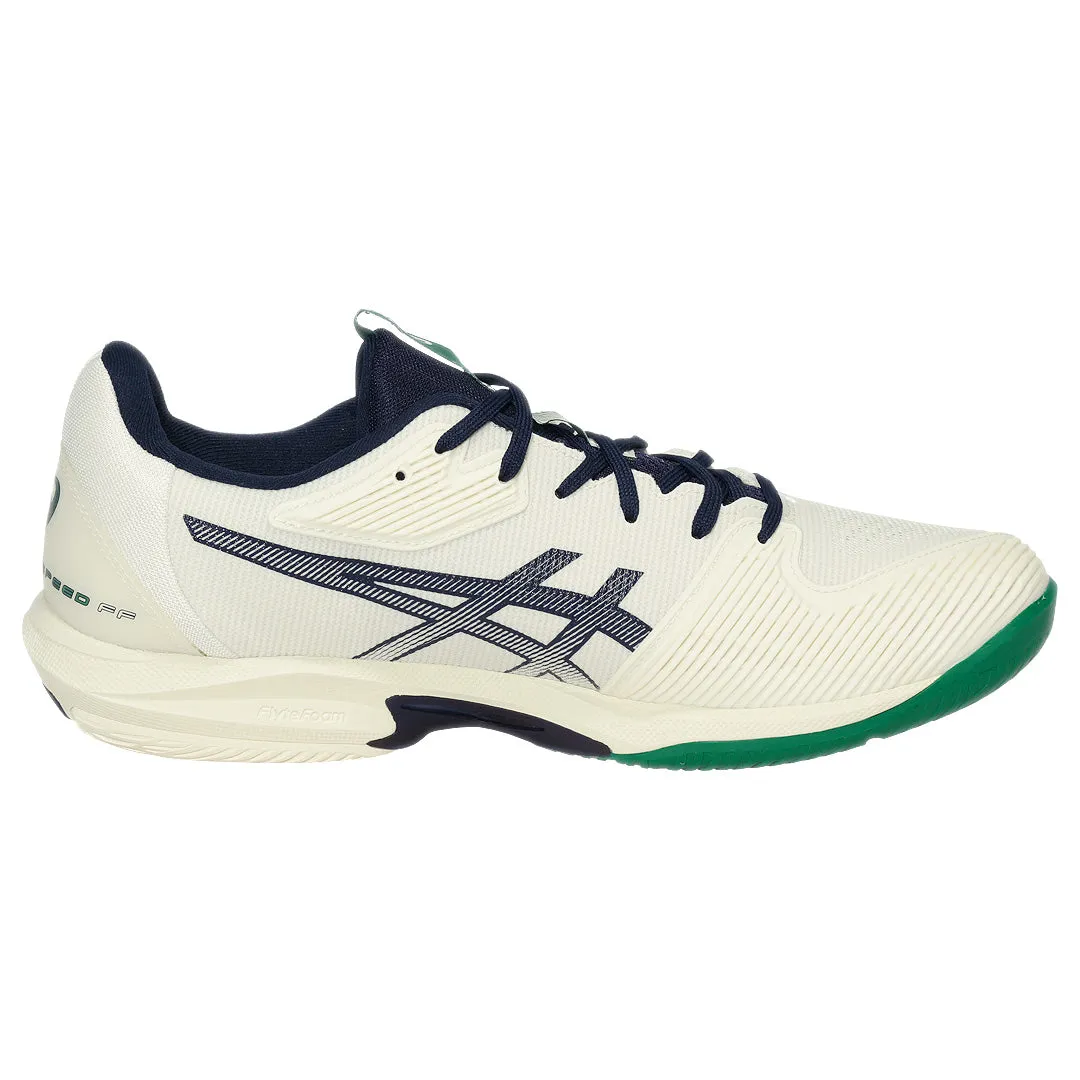 Leather Upper Asics Men's Solution Speed FF 3 - Cream/Midnight