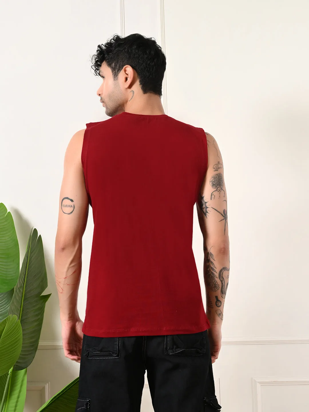 Comfortable fit MultiPocketDesign Easy-Wear California Cotton Sando ?C Maroon