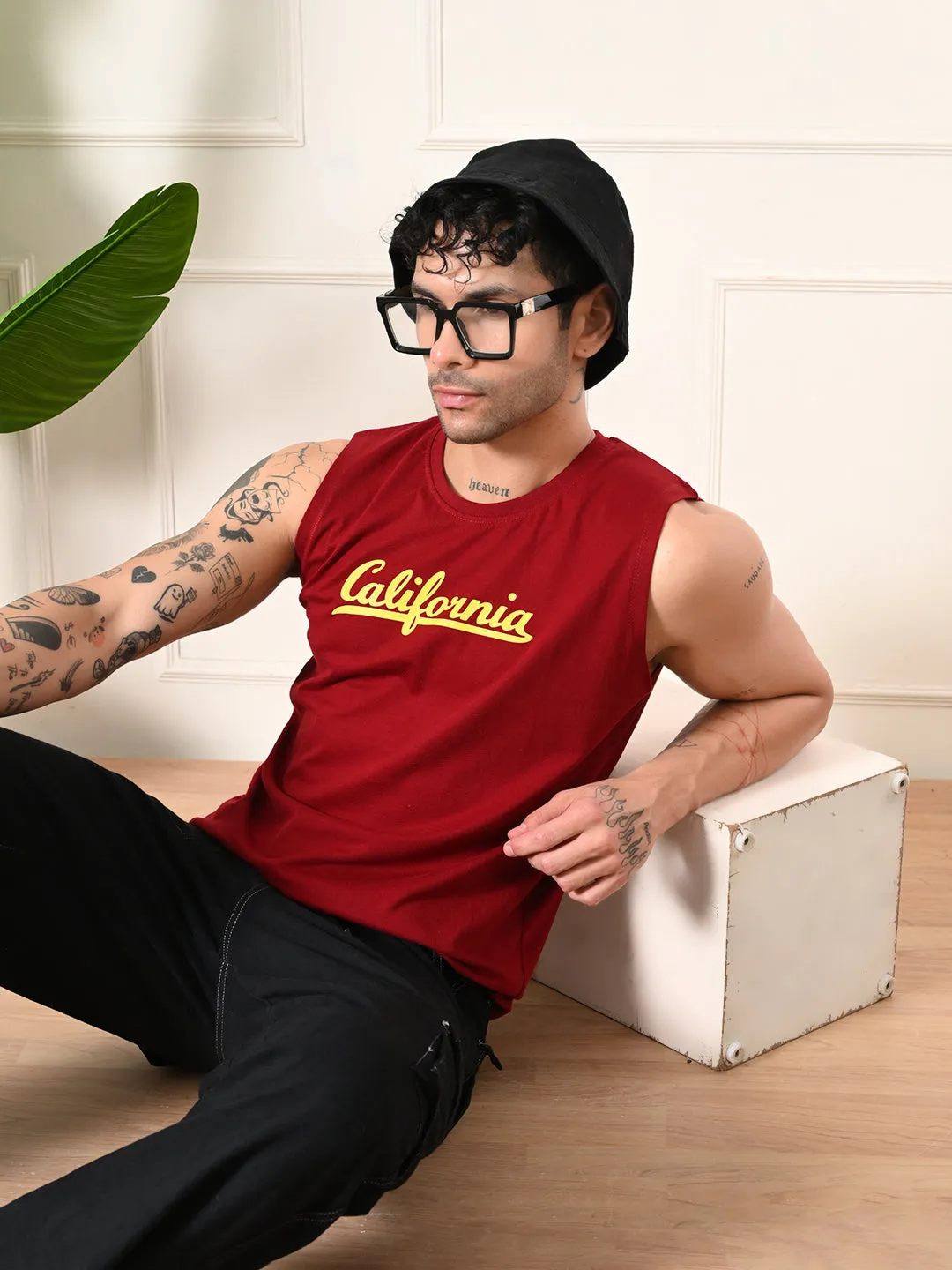 Comfortable Shorts Easy-Wear California Cotton Sando ?C Maroon