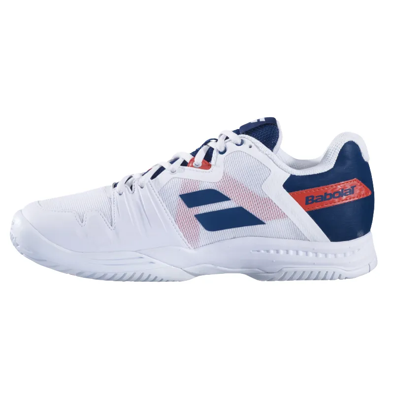 Ankle Stabilization Babolat SFX3 All Court Men Tennis Shoes - White/Estate Blue