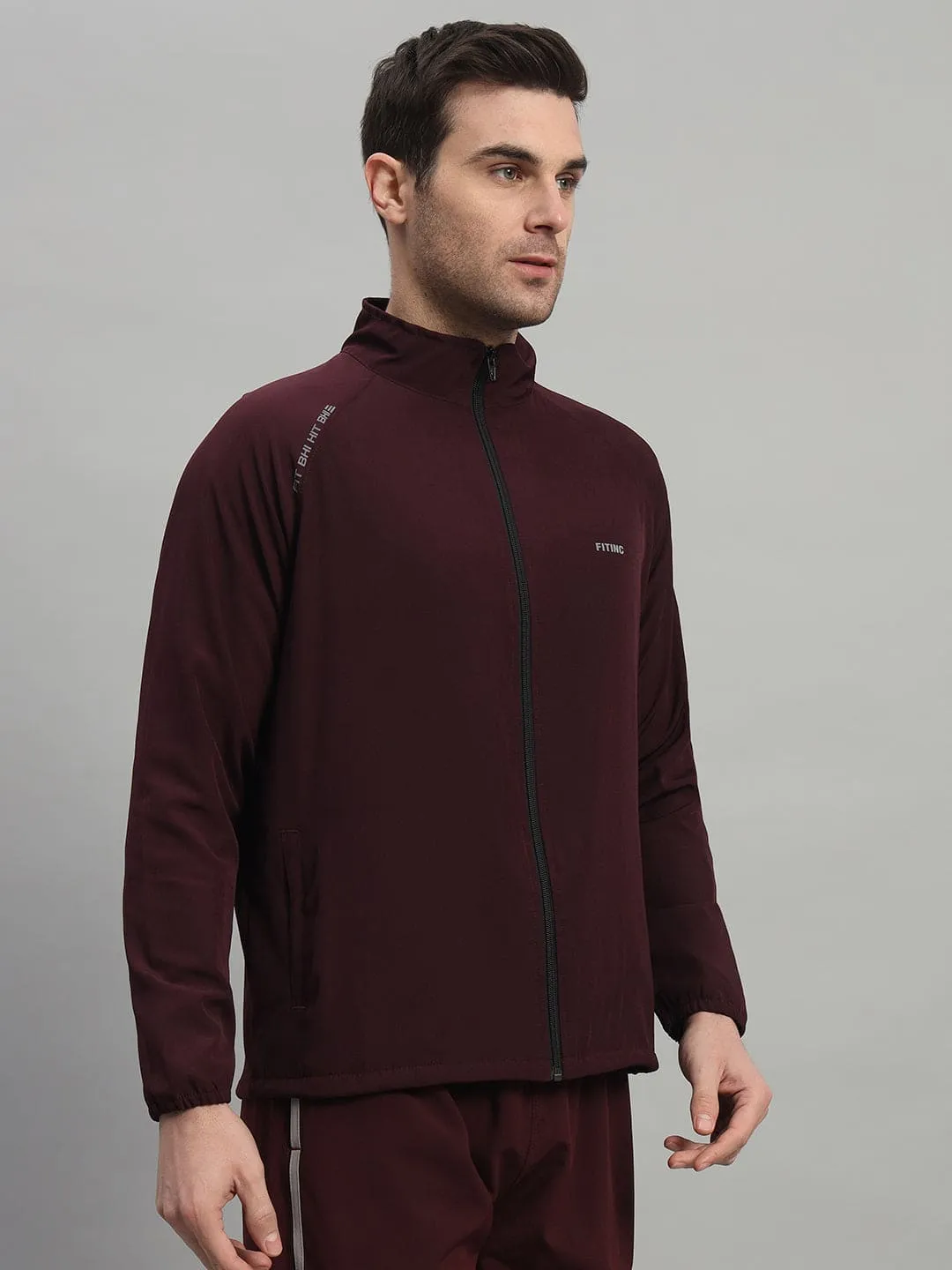 Track Performance Jacket - Wine Star Fit