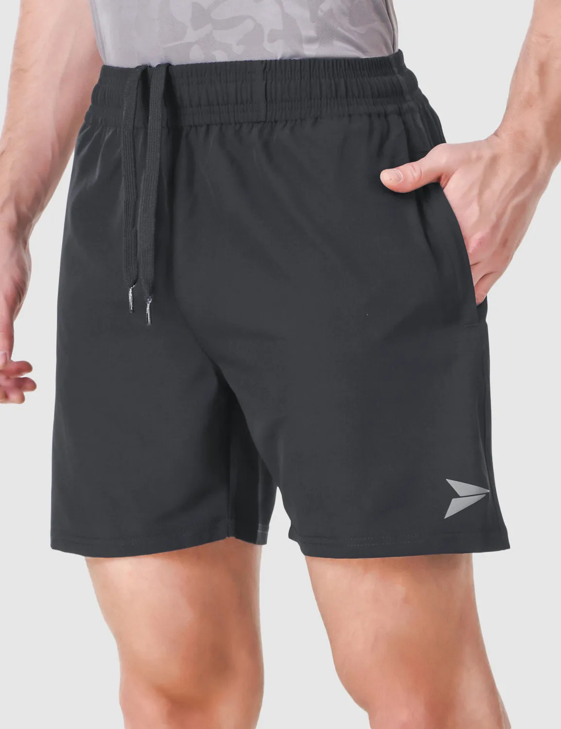 Versatile Comfort Shorts with Smart Pockets ?C Grey Solid Color