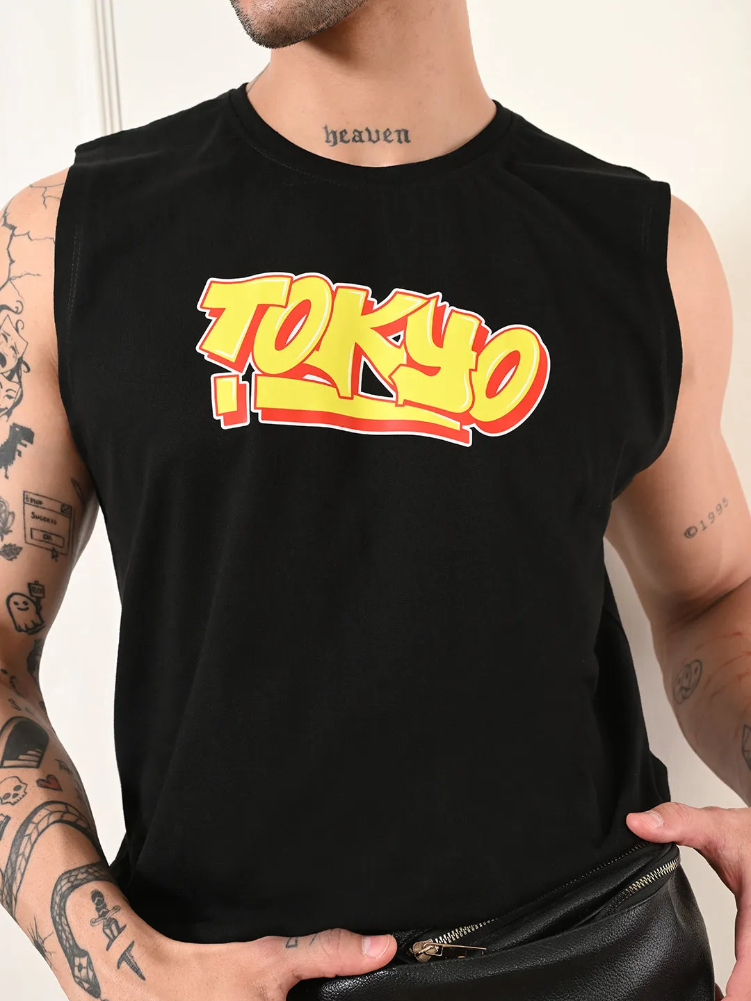 AntiOdor Fabric American Ease Easy-wear Tokyo Cotton Sando ?C Black
