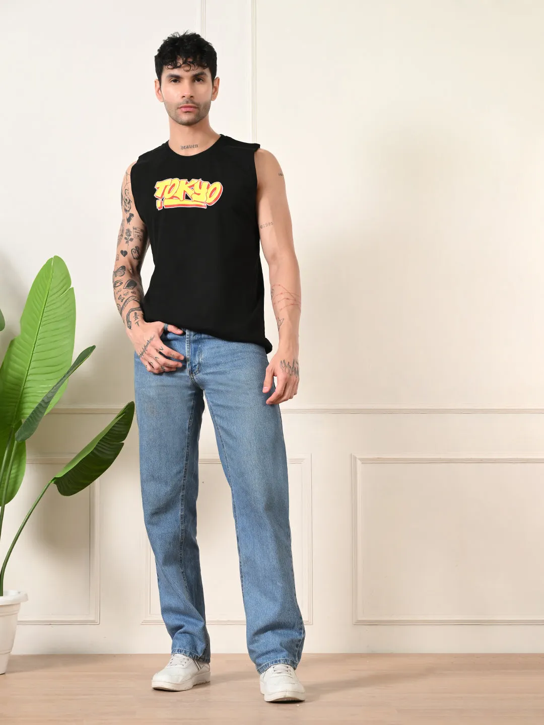 AntiPilling Finish Easy-wear Tokyo Cotton Sando ?C Black