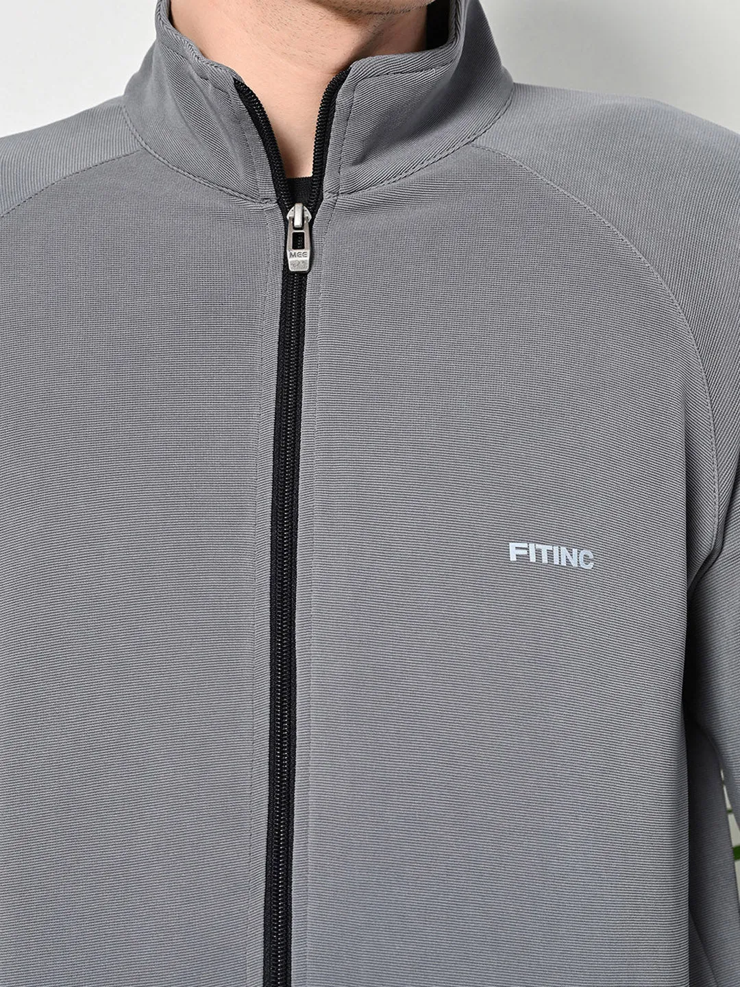 Athletic Stretch Jacket - Grey Outdoor Activity UV Protection