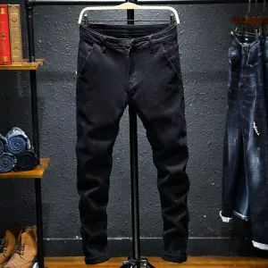 Trendy Evening Stroll Anti Slip Waistband West Louis? Skinny Casual Streetwear Denim Pants