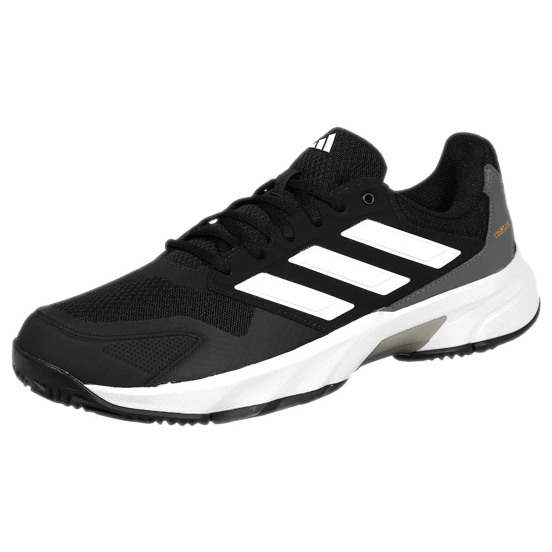 adidas Men's CourtJam Control 3 - Core Black/Cloud White Comfortable Heel