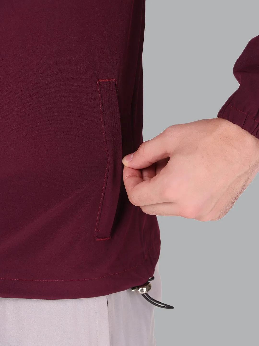 Sporty Active Jacket - Wine NonRestrictive Movement