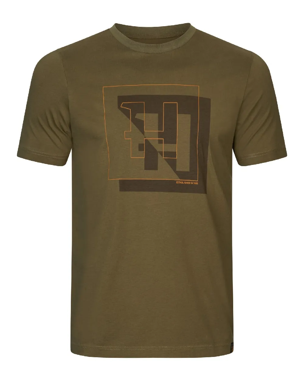 Harkila Mens H-Logo Short Sleeve T-shirt Sustainable production Simple Fashion