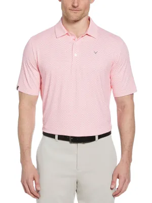 Comfortable Cut Smart Casual Mens Trademark Print Golf Polo