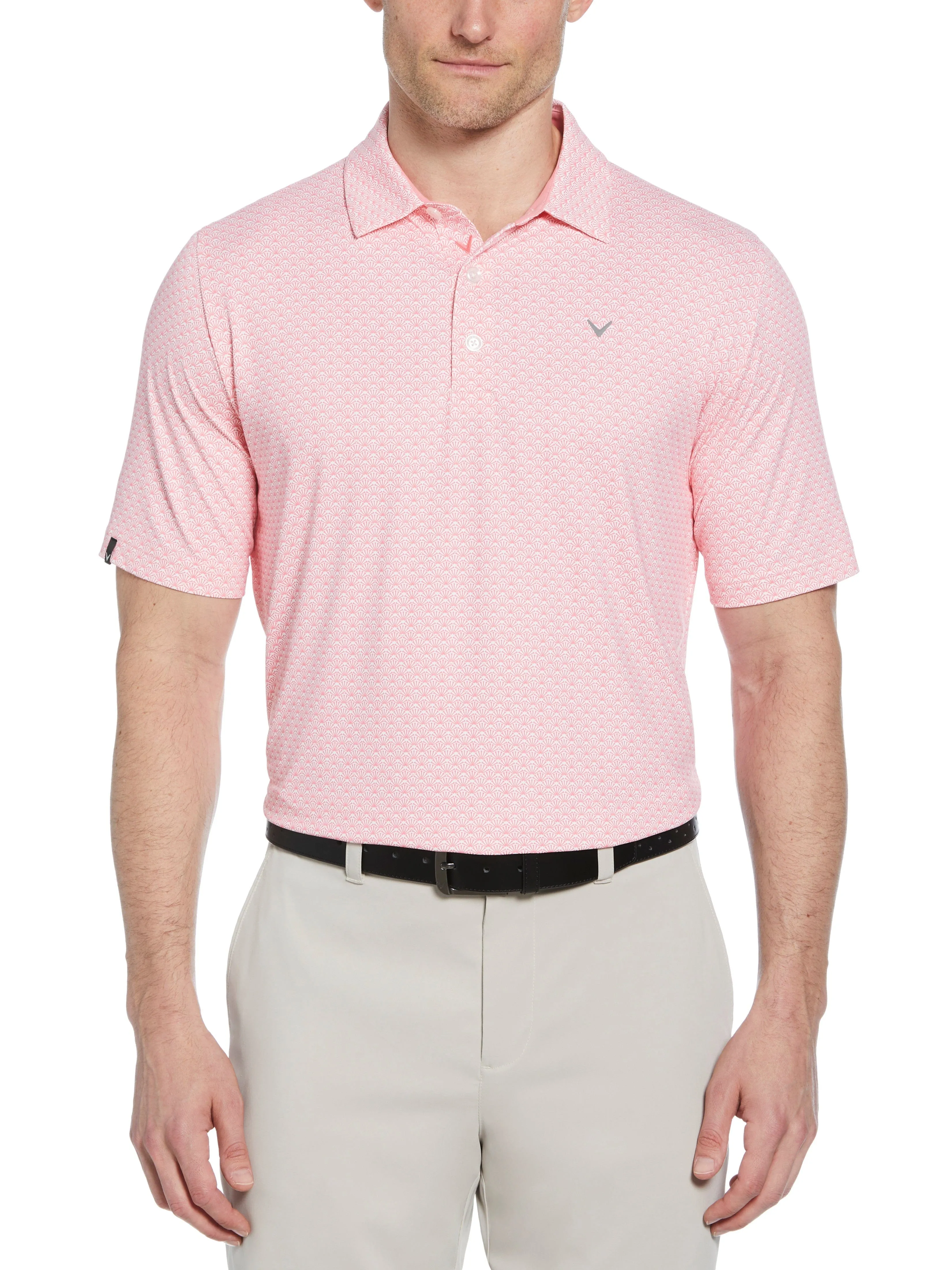 Smart Layers Mens Trademark Print Golf Polo