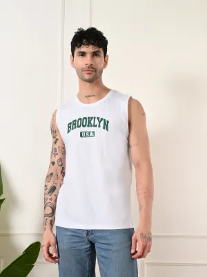 Winter Accessories Cool Hooded Jacket Easy-wear BrooklynUSA Cotton Sando ?C White