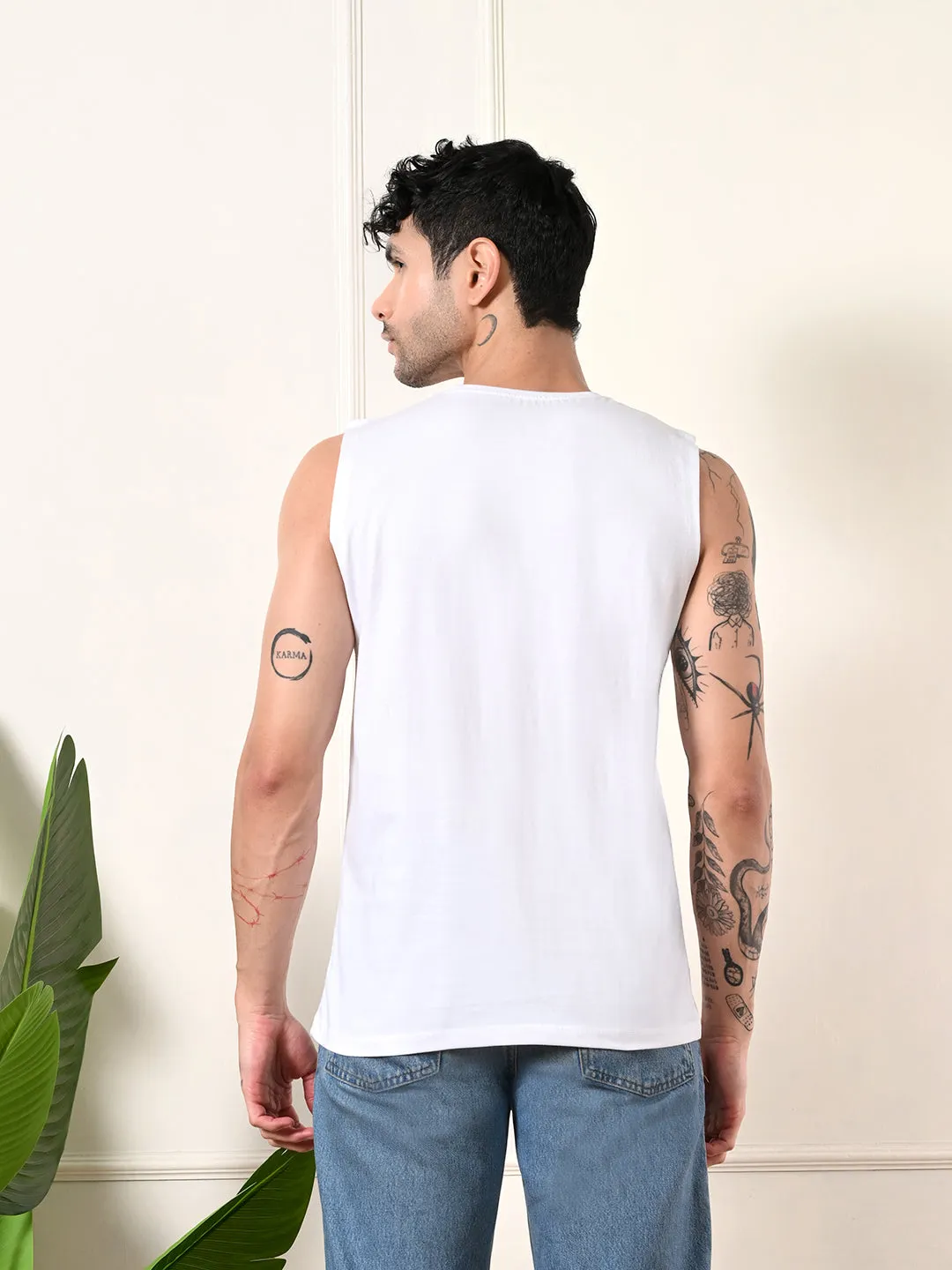 Easy-wear BrooklynUSA Cotton Sando ?C White StretchableFabric Winter Essential