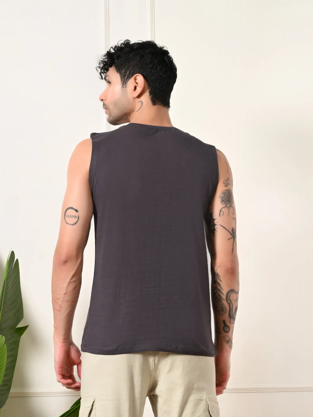 Wonder Core Easy-wear Seawolves Cotton Sando ?C Charcoal
