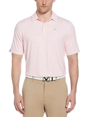 ComfortStretch Collar Mens Chevron Printed Polo