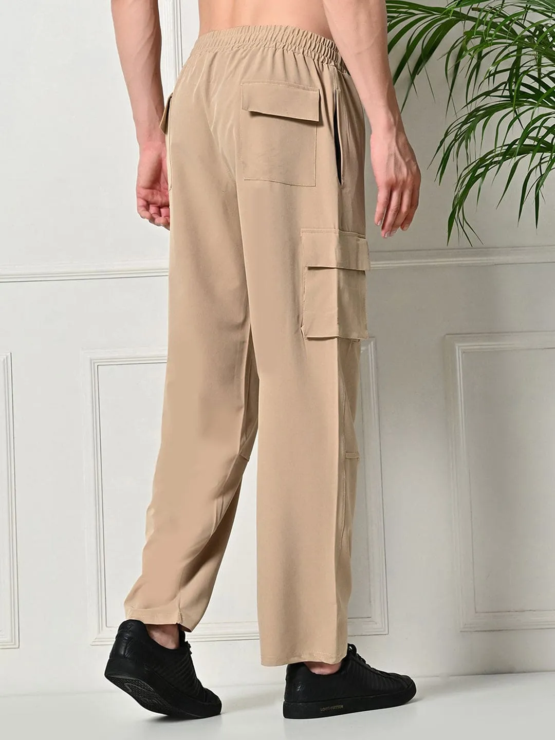 No Iron All-Purpose 6-Pocket Cargo Pants - Beige