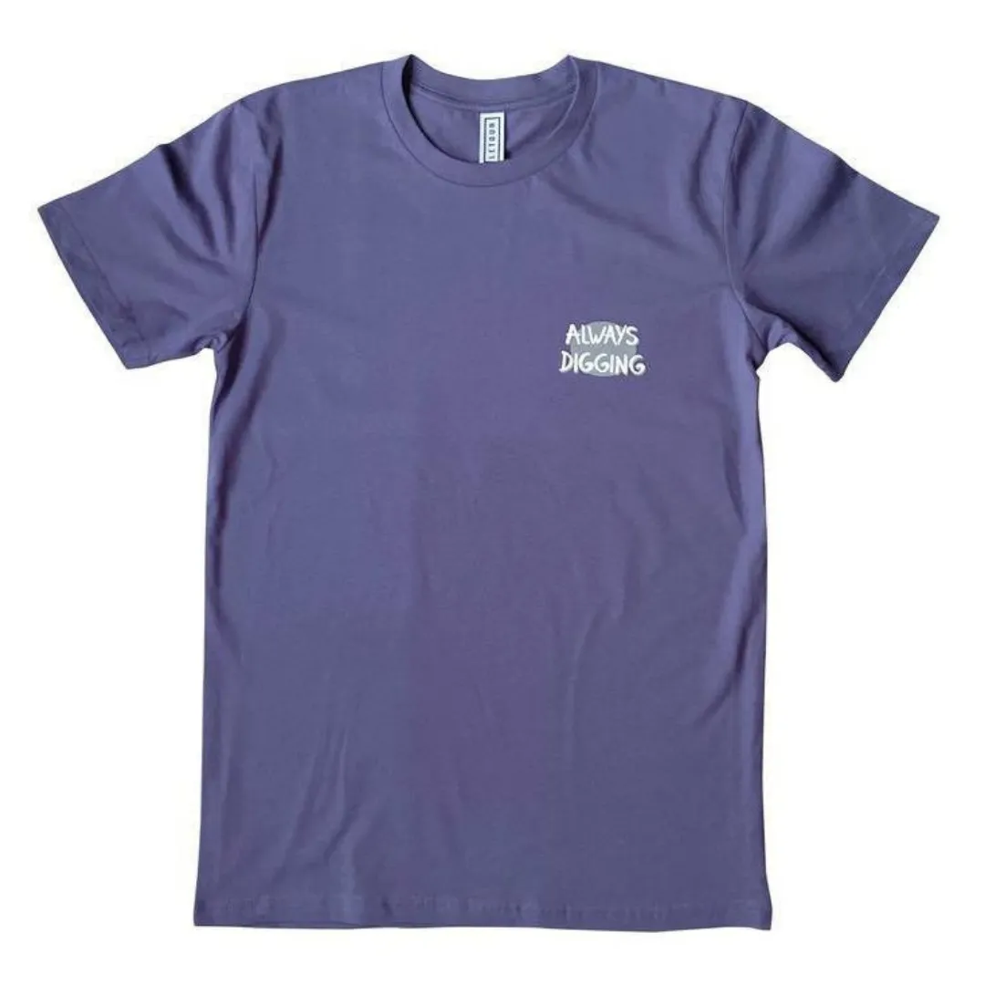 fade resistant color LETOUR Always Digging Casual Tee - Purple