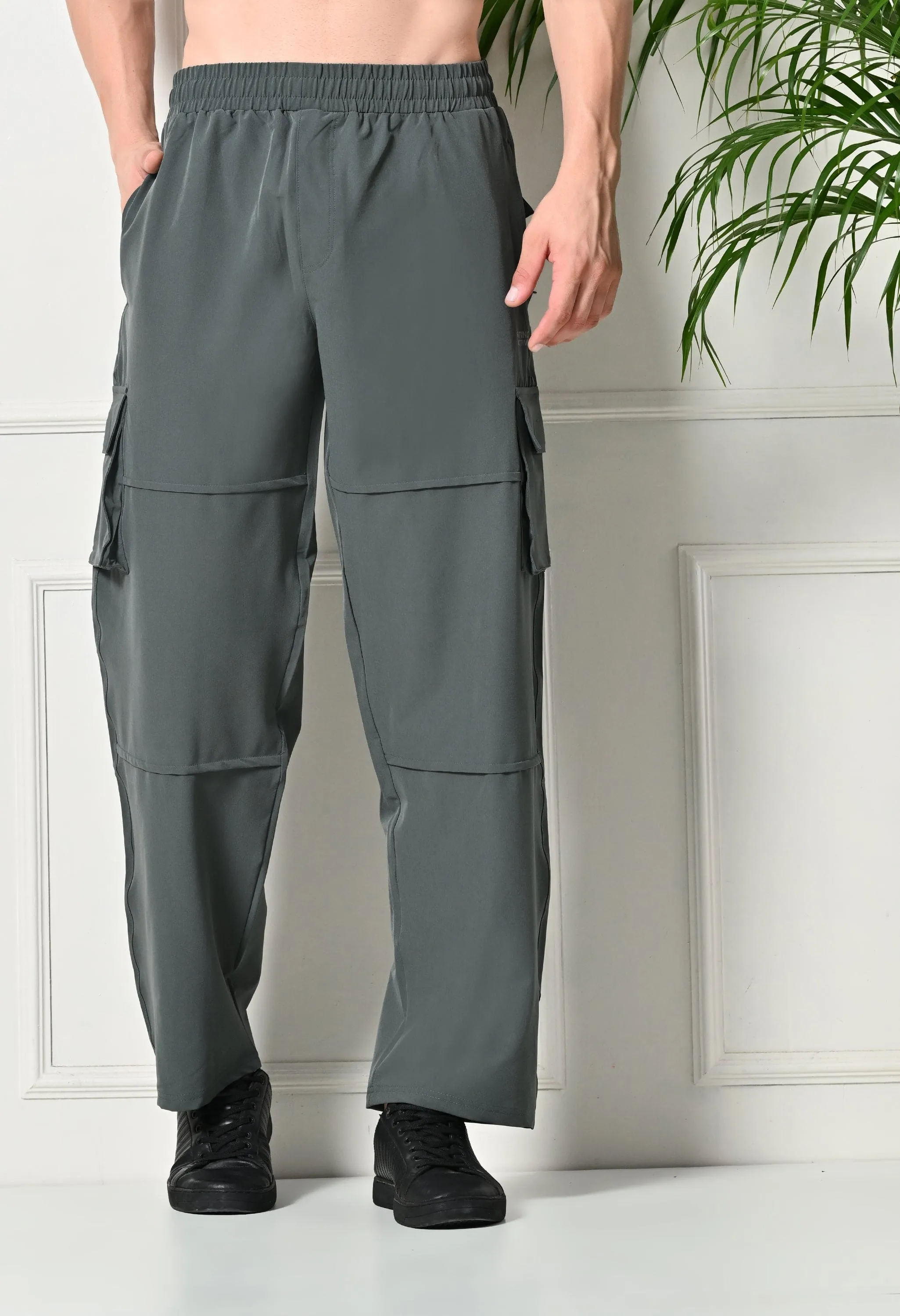 Water Repellent All-Purpose 6-Pocket Cargo Pants - Grey