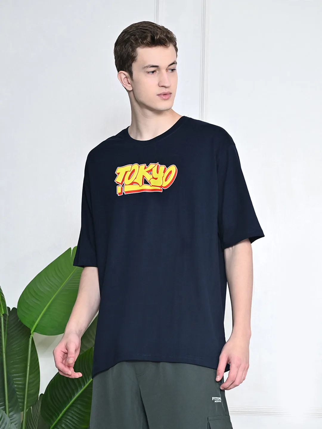 Everyday 100% Cotton Tokyo T-shirt ?C Navy Blue Non Irritating Tags Raw Edge Hem