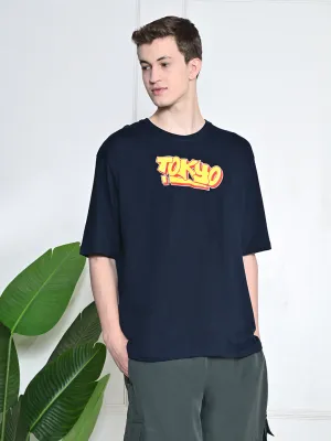 Roomy Comfort Everyday 100% Cotton Tokyo T-shirt ?C Navy Blue