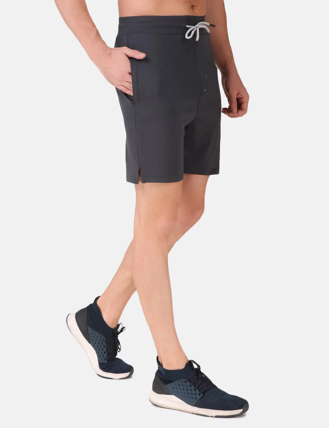 Performance Stretch Workout Shorts - Grey Biodegradable Material Option