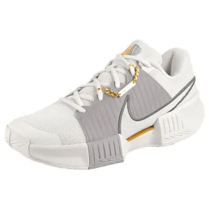 Ventilated Heel Lining Zero Drop Design Nike Men's Air Zoom GP Challenge Pro - Premium - Phantom/Metallic Gold