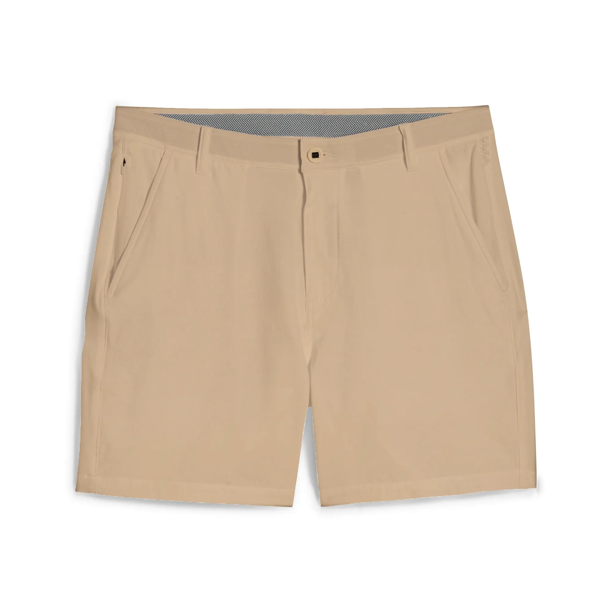 Crisp Look Comfortable Wear 101 Solid 7" Golf Shorts | Prairie Tan