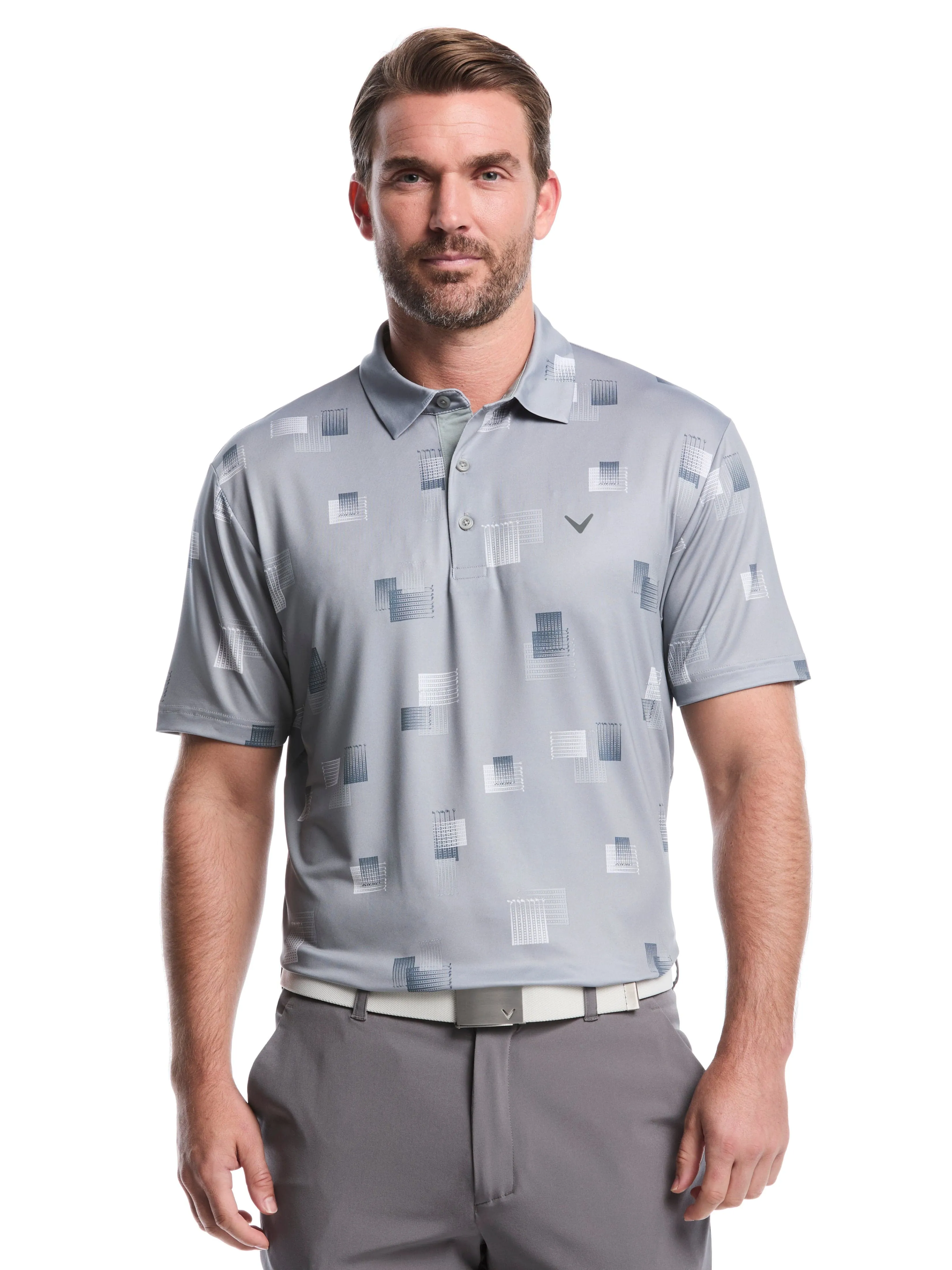 Mens 8 Essential Clubs Print Polo Timeless Layers