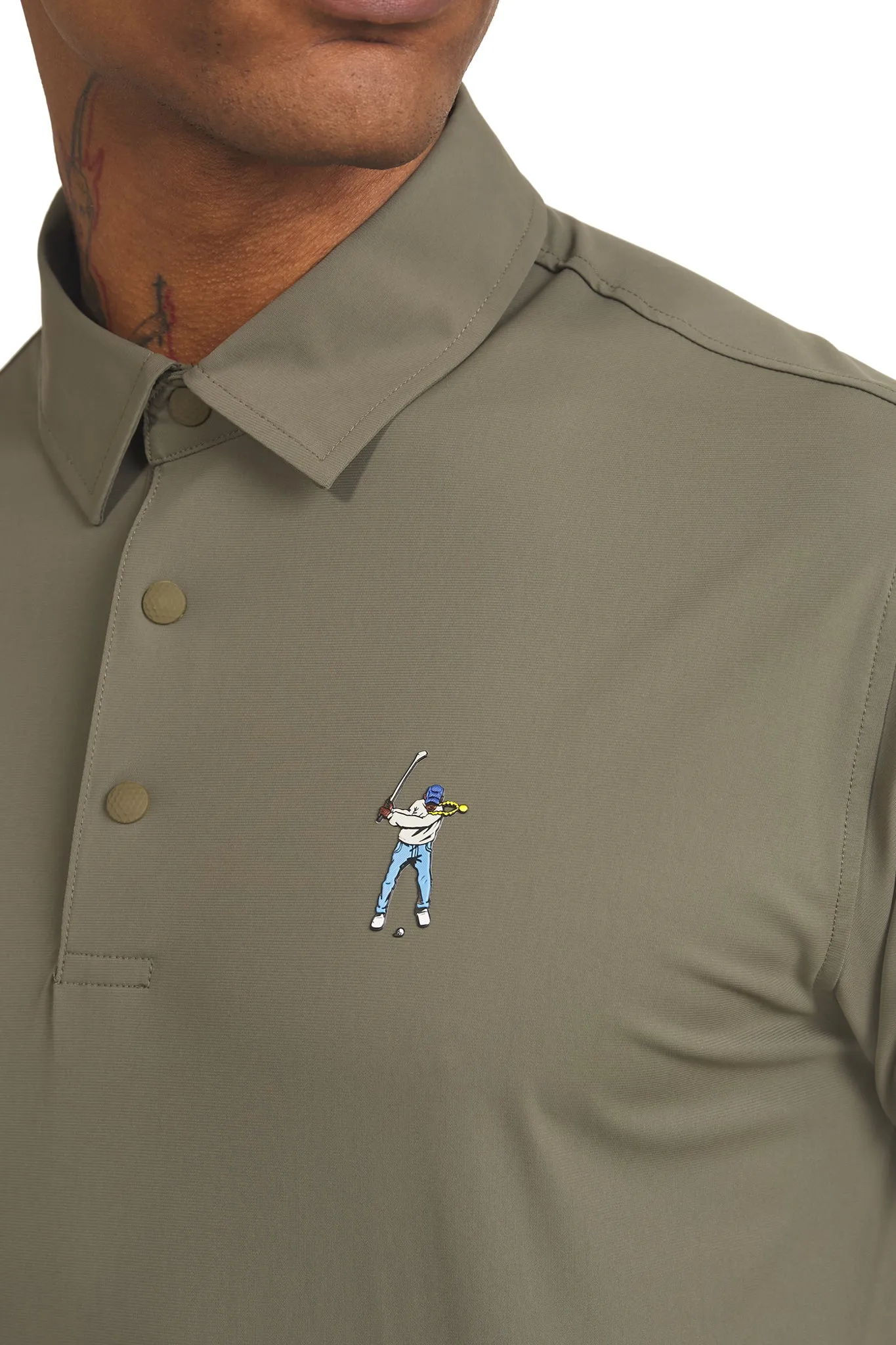 Snap Placket Polo All-day Comfort
