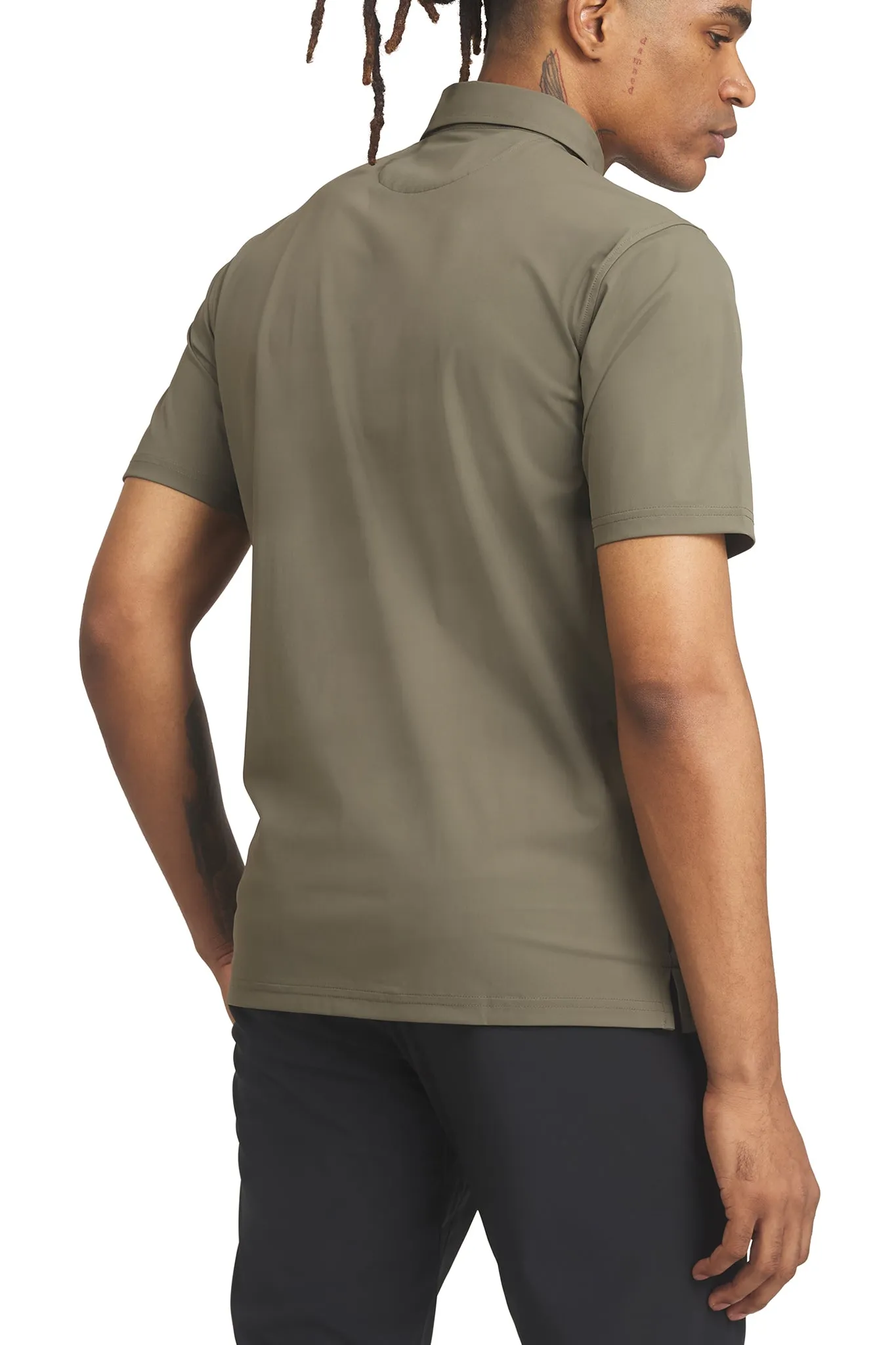 Snap Placket Polo Everyday Fashion