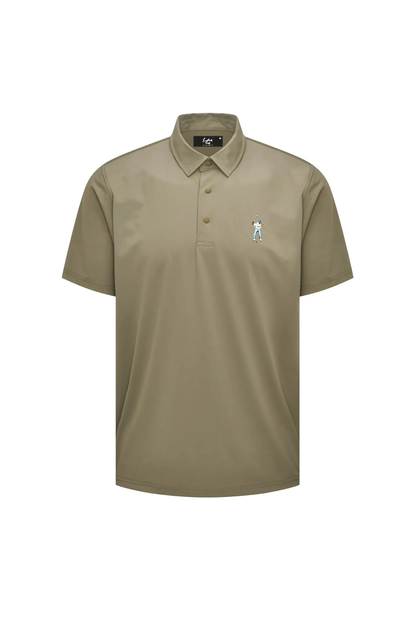 Snap Placket Polo Relaxed Style Sleek Comfort