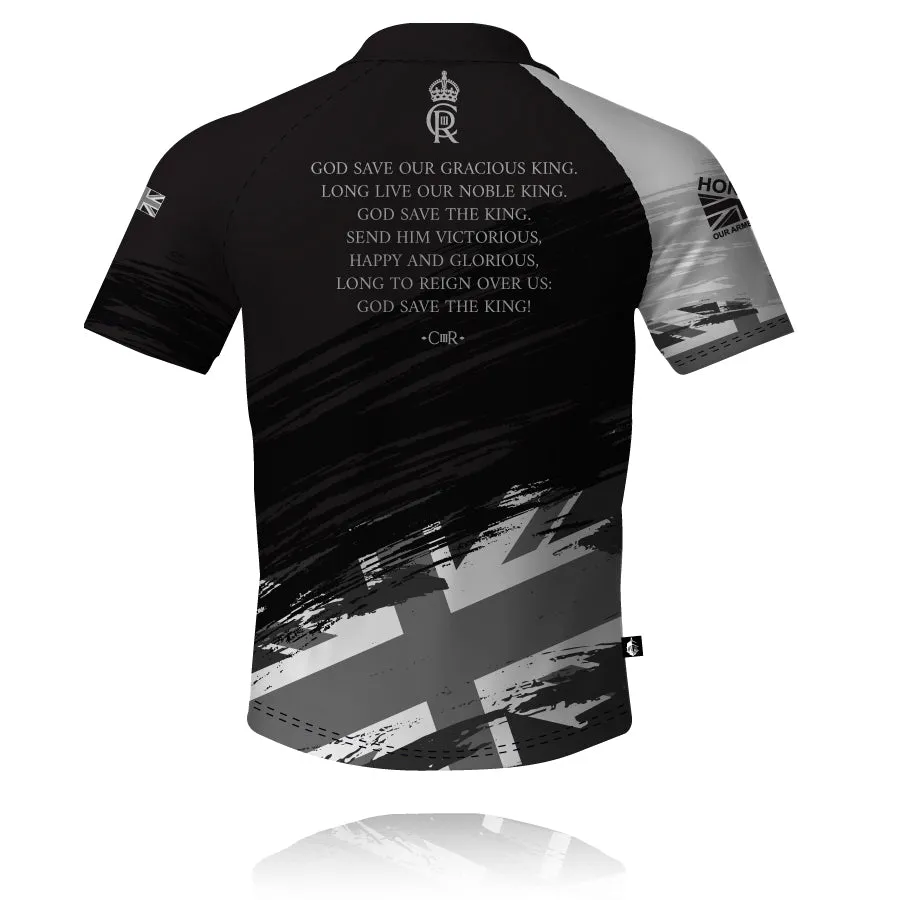 Twill Tape Reinforcement Summer Comfort Honour Our Armed Forces - King Charles III 'God Save The King' - Tech Polo (CLEARANCE)
