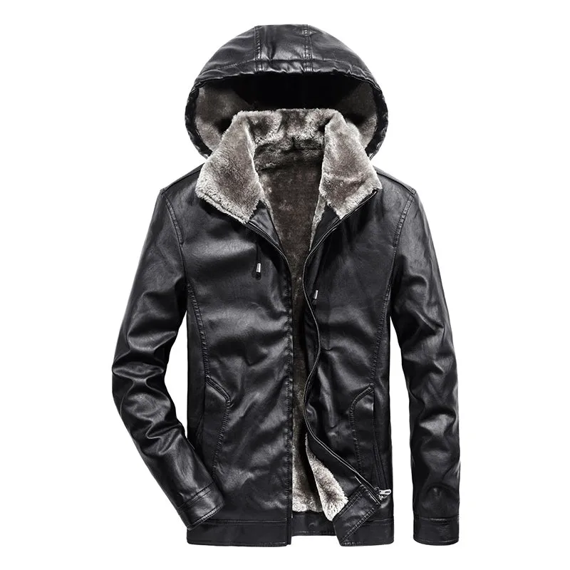 ThermalRegulating Fabric West Louis? Faux Fur Liner Thicken Leather Coat