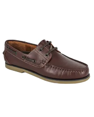 Dek Mens Moccasin Brown Boat Shoes Ventilation holes Torsion control