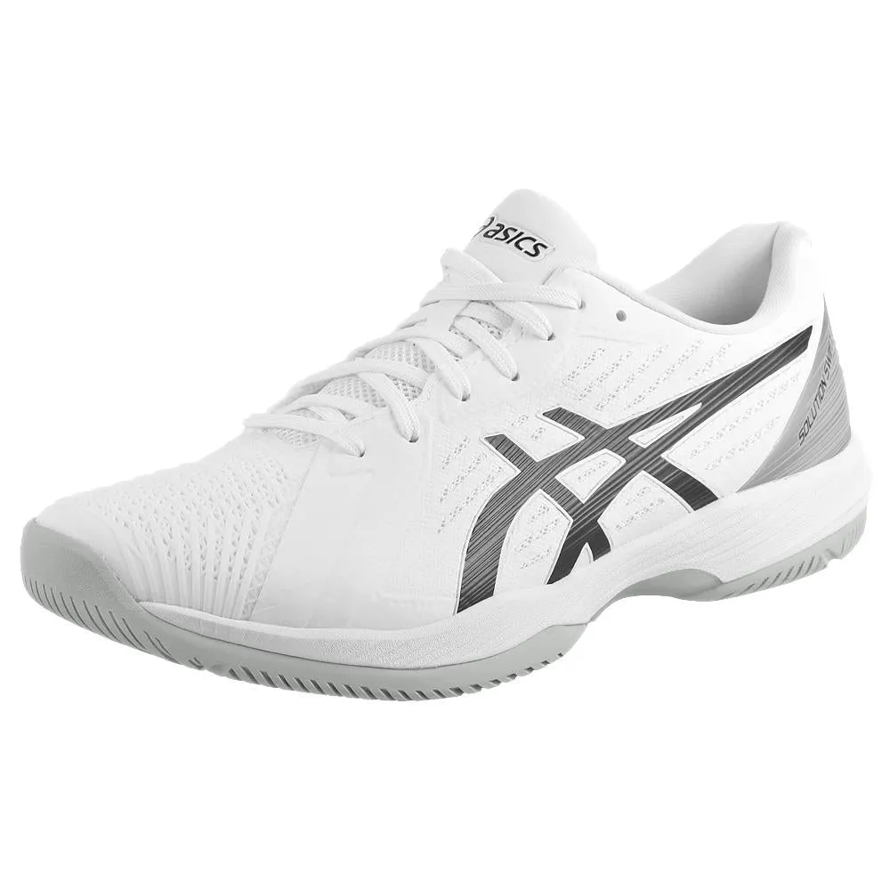 Lace Up Design Pressure Dispersing Sole Asics Men's Solution Swift FF - White/Black