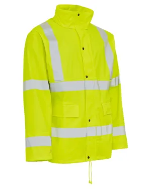 UVProtectionFabric Functional Jacket Elka Mens Dry Zone Visible Hi-Vis Rain Jacket
